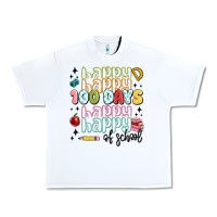 White 100 days of school Urban Heavy Tee - MaliasSmallBusiness
