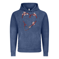 Vintage Denim custom heart stethoscope Vintage Hoodie - MaliasSmallBusiness