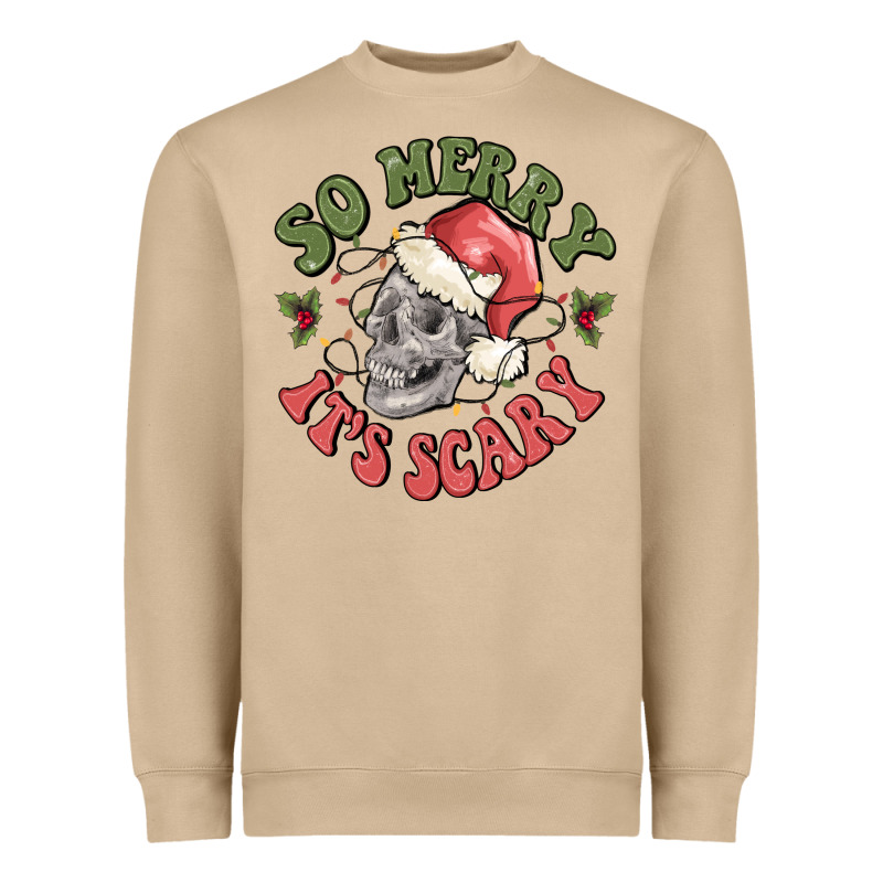 So Merry It's Scary Heavyweight Sweatshirt by MaliasSmallBusiness | Teevron