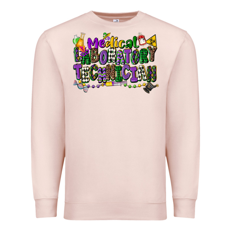 Medical Laboratory Technician Mardi Gras Premium Sweatshirt by CowGirlArtShop | Teevron