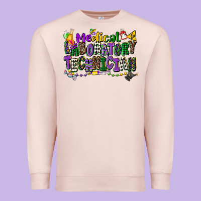 Medical Laboratory Technician Mardi Gras Premium Sweatshirt Designed By Cowgirlartshop