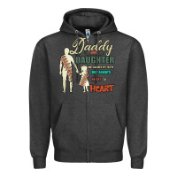 Charcoal Heather Daddy And Daughter Not Always Eye To Eye But Always Heart To Heart Zipper Hoodie - Bettercallsaul