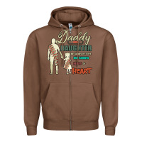 Chestnut Daddy And Daughter Not Always Eye To Eye But Always Heart To Heart Zipper Hoodie - Bettercallsaul