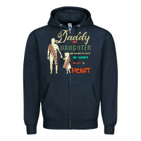 Navy Daddy And Daughter Not Always Eye To Eye But Always Heart To Heart Zipper Hoodie - Bettercallsaul