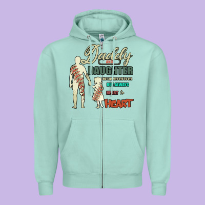 Daddy And Daughter Not Always Eye To Eye But Always Heart To Heart Zipper Hoodie Designed By Bettercallsaul