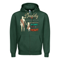 Sports Green Daddy And Daughter Not Always Eye To Eye But Always Heart To Heart Zipper Hoodie - Bettercallsaul