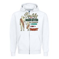 White Daddy And Daughter Not Always Eye To Eye But Always Heart To Heart Zipper Hoodie - Bettercallsaul