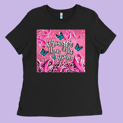 Stronger Than The Stormcancer Ladies Tee Designed By Adodesignshop