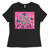 Black stronger than the stormcancer Ladies Tee - AdoDesignShop