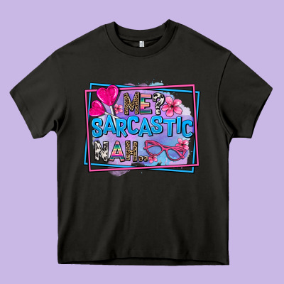 Me Sarcastic Nah Heavy Core Tee Designed By Adodesignshop