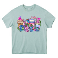 Arona stitch with lilo coffee cups Heavy Core Tee - AdoDesignShop