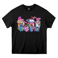 Black stitch with lilo coffee cups Heavy Core Tee - AdoDesignShop