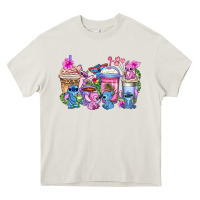 Cream stitch with lilo coffee cups Heavy Core Tee - AdoDesignShop