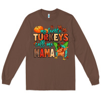 Chestnut my favorite call me mama Long Sleeve Tee - MaliasSmallBusiness