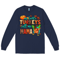 Navy my favorite call me mama Long Sleeve Tee - MaliasSmallBusiness