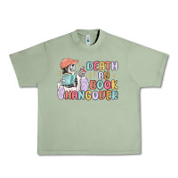 Oil Green death by book hangover Urban Heavy Tee - MaliasSmallBusiness