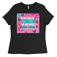 Black pink ribbon cancer Ladies Tee - AdoDesignShop