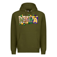Army Green nola cake mardi gras Premium Hoodie - CowGirlArtShop