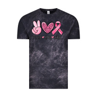 Cloud Black peace love cure breast cancer Vintage Tee - MaliasSmallBusiness