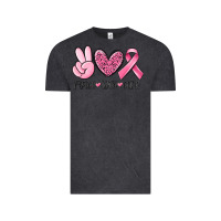 Vintage Black peace love cure breast cancer Vintage Tee - MaliasSmallBusiness