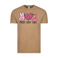 Vintage Coffee peace love cure breast cancer Vintage Tee - MaliasSmallBusiness