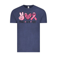 Peace Love Cure Breast Cancer Vintage Tee | Teevron