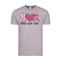 Vintage Zinc peace love cure breast cancer Vintage Tee - MaliasSmallBusiness