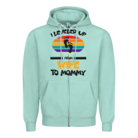 Seafoam I Leveled Up From Wife To Mommy Zipper Hoodie - Bettercallsaul