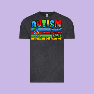 Autism Accept Understand Love Different Vintage Tee Designed By Jahusdesignshop