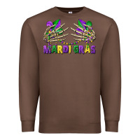 Chestnut mardi gras skeleton hands Premium Sweatshirt - CowGirlArtShop
