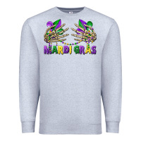 Mardi Gras Skeleton Hands Premium Sweatshirt | Teevron