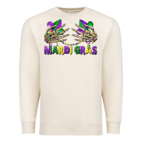 Sandshell mardi gras skeleton hands Premium Sweatshirt - CowGirlArtShop