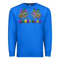 True Royal mardi gras skeleton hands Premium Sweatshirt - CowGirlArtShop