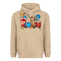 Mushroom Hockey coffee cup Heavyweight Hoodie - HowdyJamesFarm