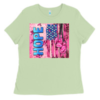 Matcha hope  breast cancer and american flag Ladies Tee - AdoDesignShop