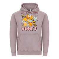 Vintage Zinc she works hard for the honey Vintage Hoodie - MaliasSmallBusiness