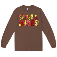 Chestnut softball vibes Long Sleeve Tee - MaliasSmallBusiness