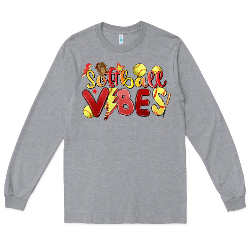 Softball Vibes Long Sleeve Tee by MaliasSmallBusiness | Teevron