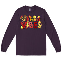 Plum softball vibes Long Sleeve Tee - MaliasSmallBusiness