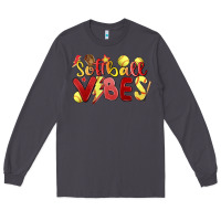 Smoke softball vibes Long Sleeve Tee - MaliasSmallBusiness