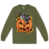 Army Green sunflower pumpkin Long Sleeve Tee - JahusDesignShop