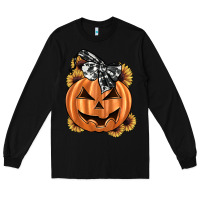 Black sunflower pumpkin Long Sleeve Tee - JahusDesignShop