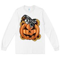 White sunflower pumpkin Long Sleeve Tee - JahusDesignShop