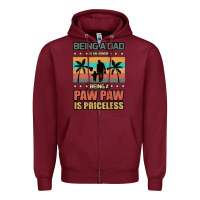 Burgundy Being a dad is an honor being a pawpaw is priceless Zipper Hoodie - Bettercallsaul