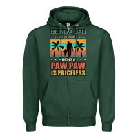 Sports Green Being a dad is an honor being a pawpaw is priceless Zipper Hoodie - Bettercallsaul