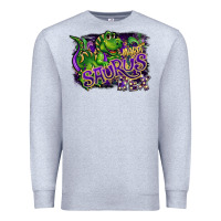 Heather Grey mardi saurus rex Premium Sweatshirt - CowGirlArtShop