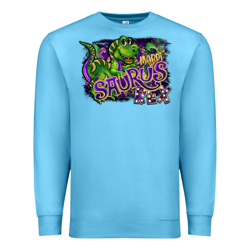 Mardi Saurus Rex Premium Sweatshirt by CowGirlArtShop | Teevron