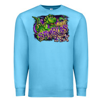 Ocean Blue mardi saurus rex Premium Sweatshirt - CowGirlArtShop