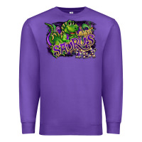 Purple mardi saurus rex Premium Sweatshirt - CowGirlArtShop