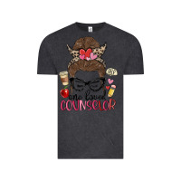Vintage Black messy bun one loved counselor Vintage Tee - MaliasSmallBusiness
